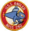 uss angler agss 240 submarine coffee mug patch