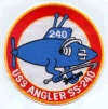 uss angler ss 240 submarine coffee mug patch