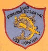uss lionfish ss 298 submarine coffee mug patch
