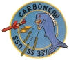uss carbonero ss 337 submarine coffee mug patch