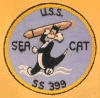 uss sea cat ss 399 submarine coffee mug patch
