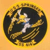 uss springer ss 414 submarine coffee mug patch
