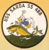 uss sarda ss 488 submarine coffee mug patch
