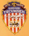 uss tecumseh ssbn 628 submarine coffee mug patch