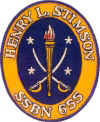 uss henry l stimson ssbn 655 submarine coffee mug patch