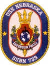 uss nebraska ssbn 739 submarine coffee mug patch