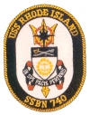 uss rhode island ssbn 740 submarine coffee mug patch