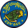 uss hawkbill ssn 666 submarine coffee mug patch