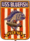 uss bluefish ssn 675 submarine coffee mug patch