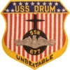 uss drum ssn 677 submarine coffee mug patch