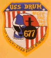 uss drum ssn 677 submarine coffee mug patch