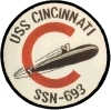 uss cincinnati ssn 693 submarine coffee mug patch