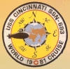 uss cincinnati ssn 693 submarine coffee mug patch