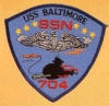 uss baltimore ssn 704 submarine coffee mug patch