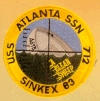 uss atlanta ssn 712 submarine coffee mug patch