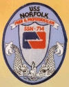 uss norfolk ssn 714 submarine coffee mug patch