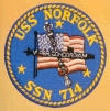 uss norfolk ssn 714 submarine coffee mug patch