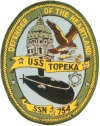 uss topeka ssn 754 submarine coffee mug patch