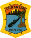 uss miami ssn 755 submarine coffee mug patch