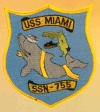 uss miami ssn 755 submarine coffee mug patch